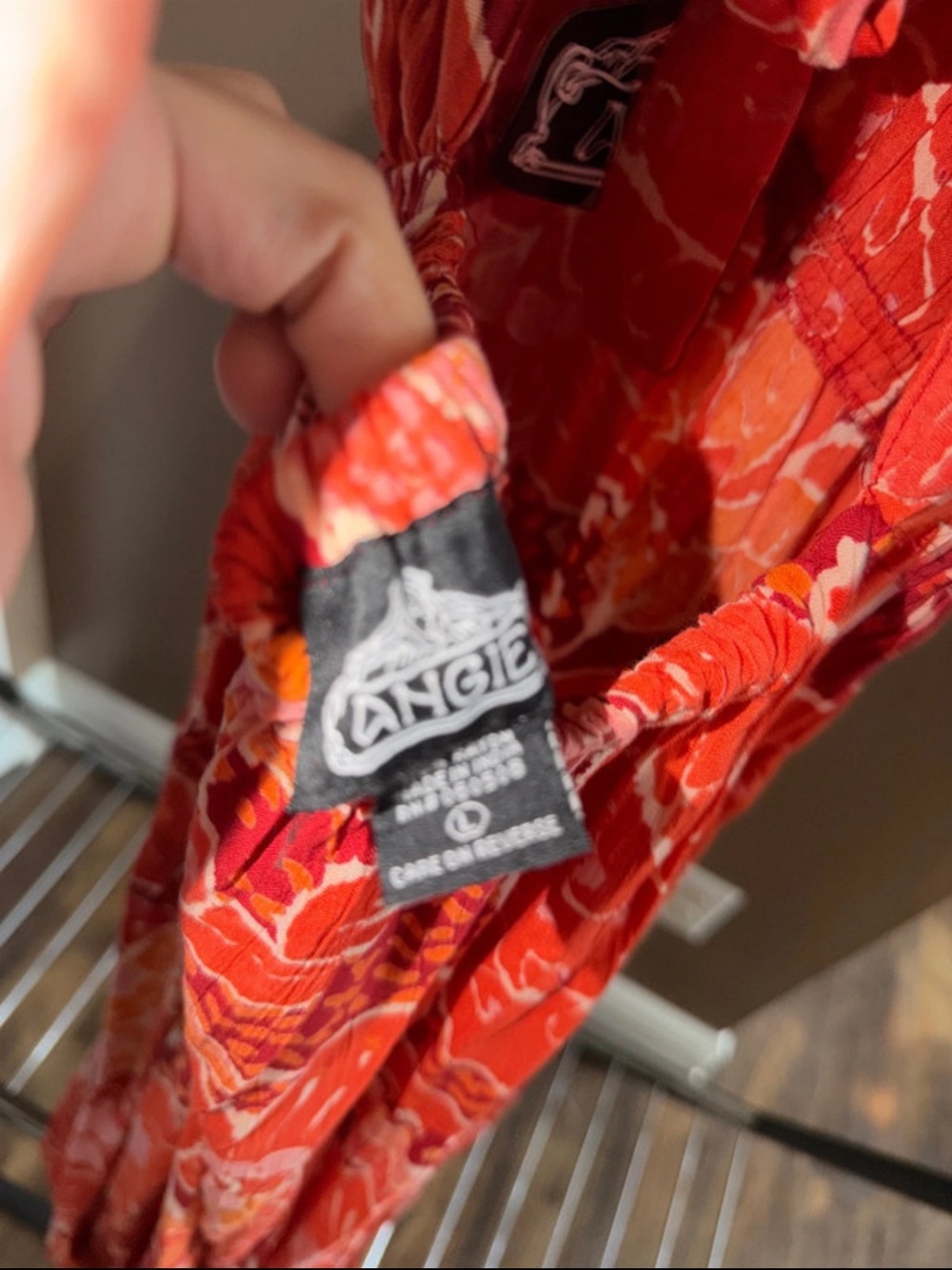Angie Red Orange Floral Maxi Dress - Picture 4 of 4
